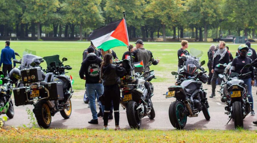 motosiklet suruculerinden filistine destek gosterisi uNYYCaCU