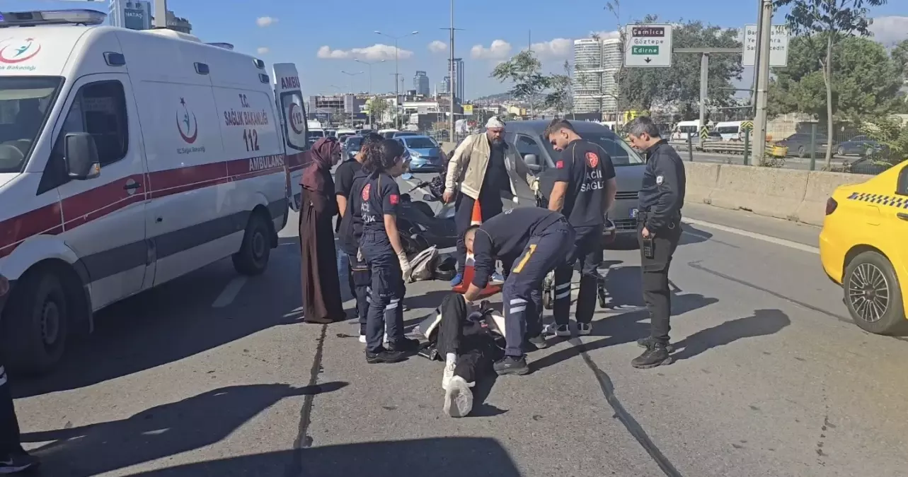 kadikoy d 100 karayolunda motosiklet kazasi bir yarali 3WVEUMWV